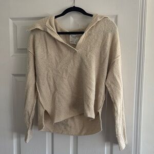 Abercrombie & Fitch Cream Knit Sweater